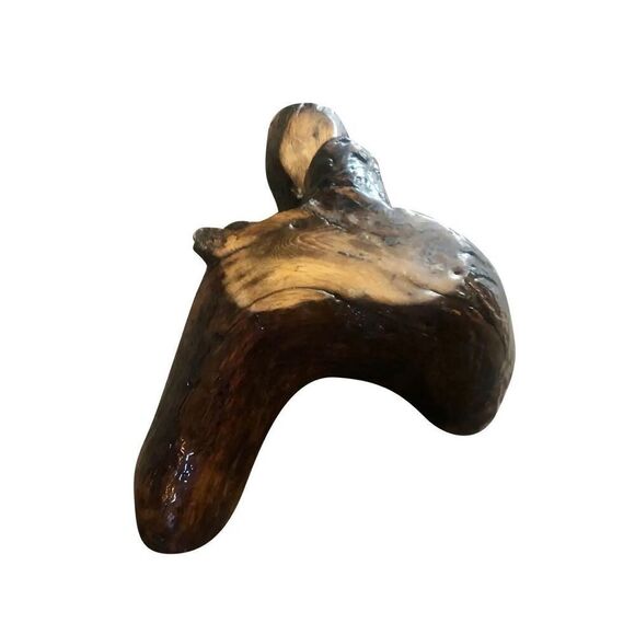 Vintage 1960’s Sculptural Burl Wood Live Edge Biomorphic Lacquered Plant Stand - Picture 2 of 12